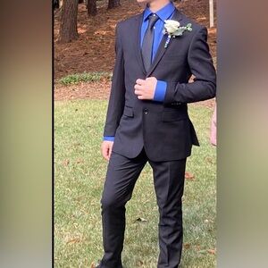 Lineage Men’s Black 2-Piece Suit | Stretch Fabric | 30S Pants | Prom & Formal